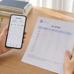 대출 상환내역 확인 방법을 위해 원금·이자·대출 잔액이 표시된 상환표를 확인하는 모습